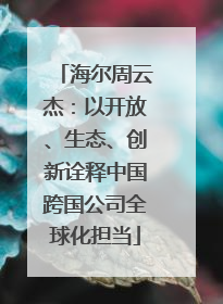 海尔周云杰：以开放、生态、创新诠释中国跨国公司全球化担当